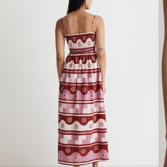 Madewell Theo Sleeveless Midi Dress in Geodaisy Batik - Picture 3 of 10